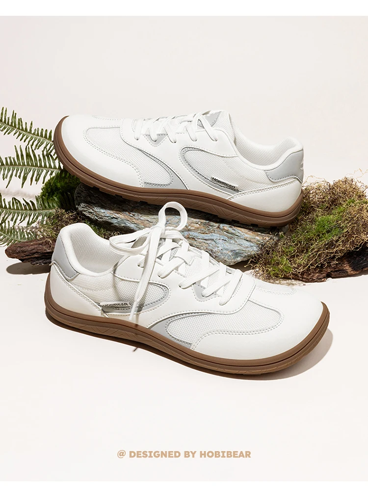 HOBIBEAR Women Wide Width Hiking Shoes Unisex Barefoot Minimalist Sneakers Zero Drop Classic Retro Walking Shoes