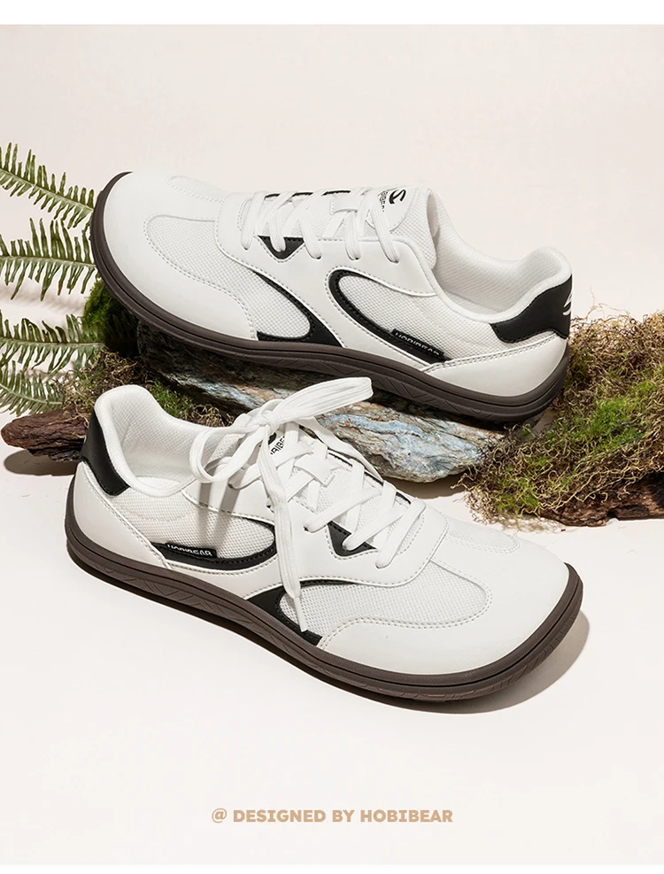 HOBIBEAR Women Wide Width Hiking Shoes Unisex Barefoot Minimalist Sneakers Zero Drop Classic Retro Walking Shoes