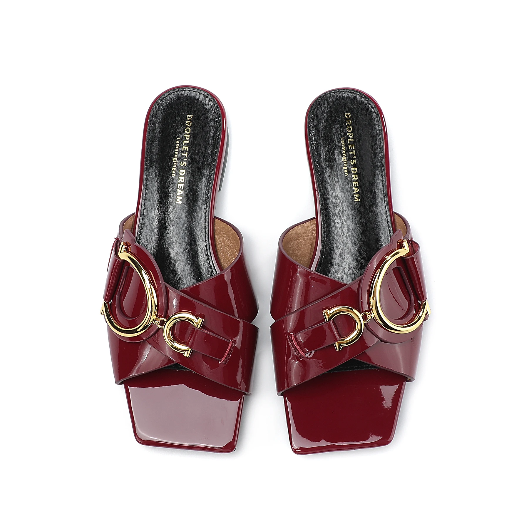 Women's Genuine Leather Slippers Summer Luxury Designer Outdoor Fashion Women's Shoes Low Heel Party Shoes Beach Shoes Large 44