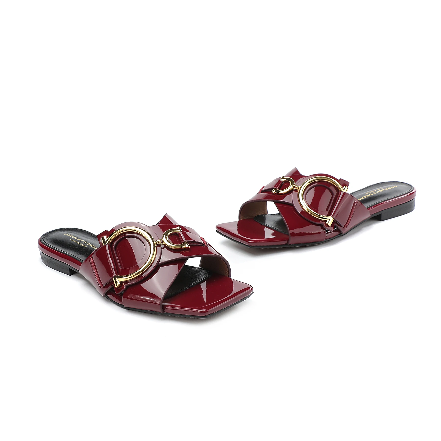 Women's Genuine Leather Slippers Summer Luxury Designer Outdoor Fashion Women's Shoes Low Heel Party Shoes Beach Shoes Large 44