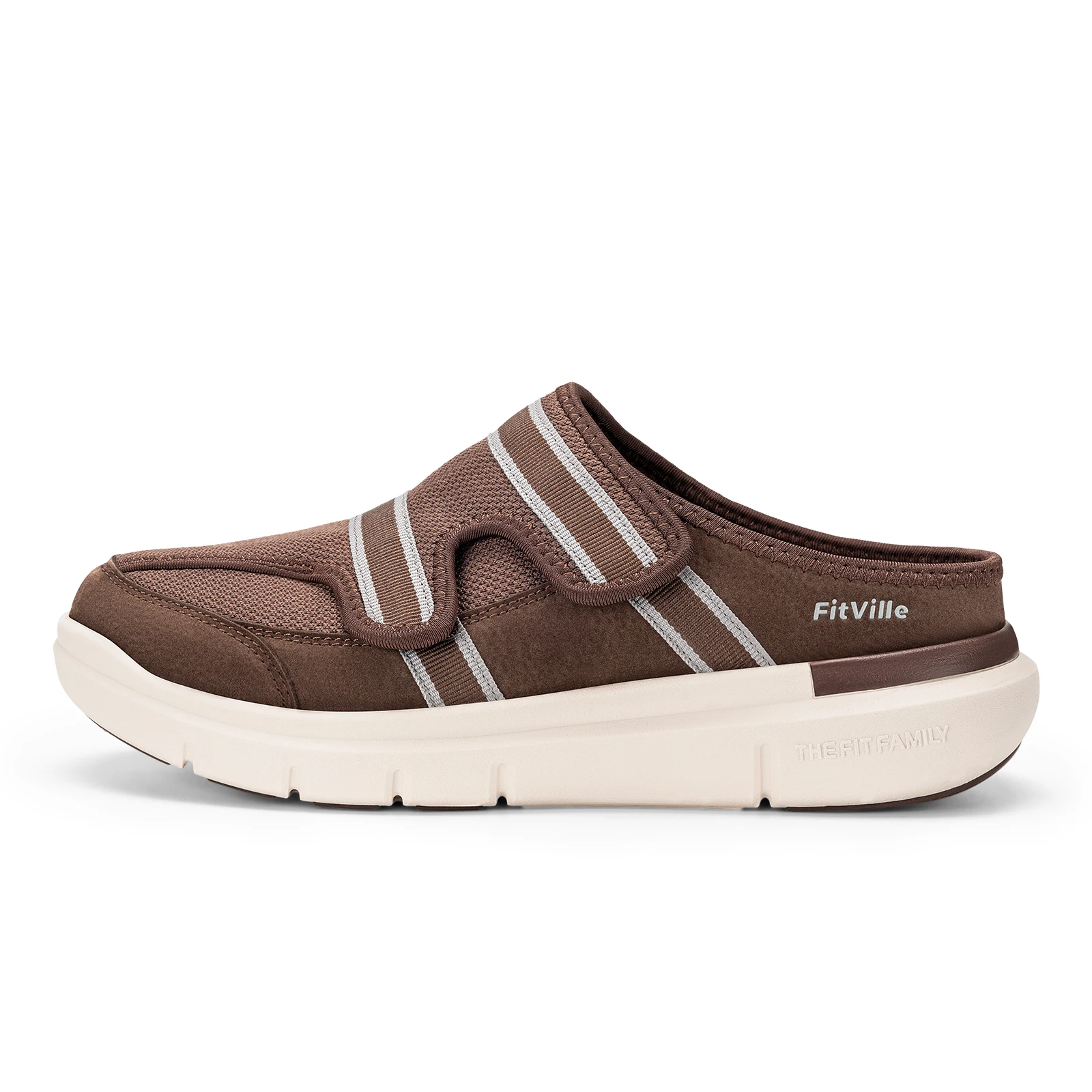 Fitville Wide Toe Men's Diabetic Sandals Soft Breathable Slippers Fashion Walking Shoes Slip On Clog Flips Flops For Fasciitic
