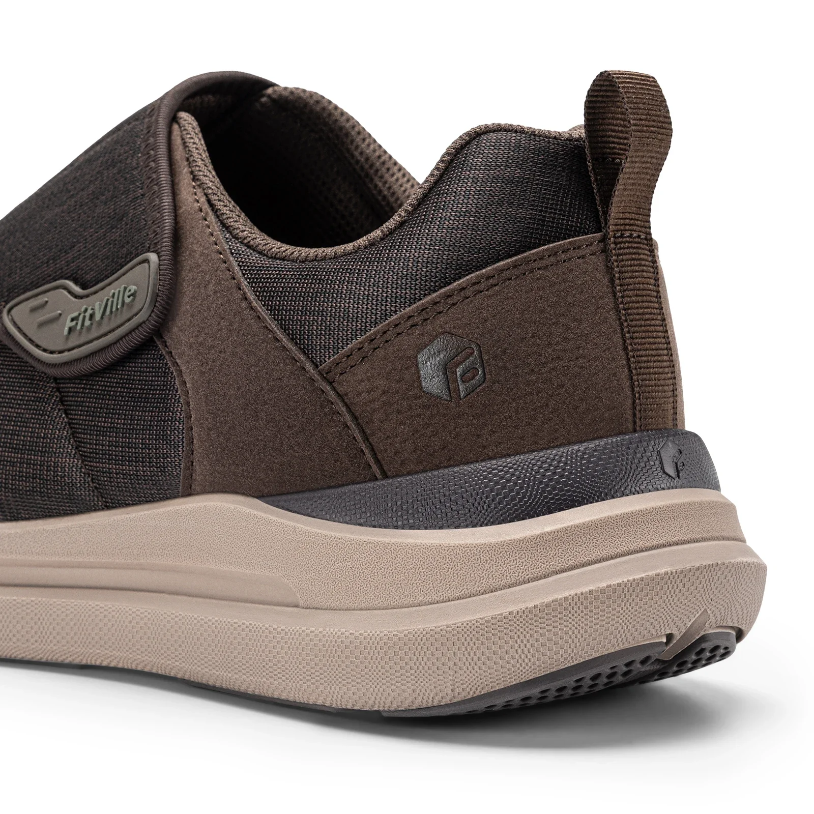 Fitville Men'S Diabetic Shoes Casual Orthopedics Extra Wide Feet Swollen Slip-On Shoes For Elderly Foot Pain Relief Neuropathy