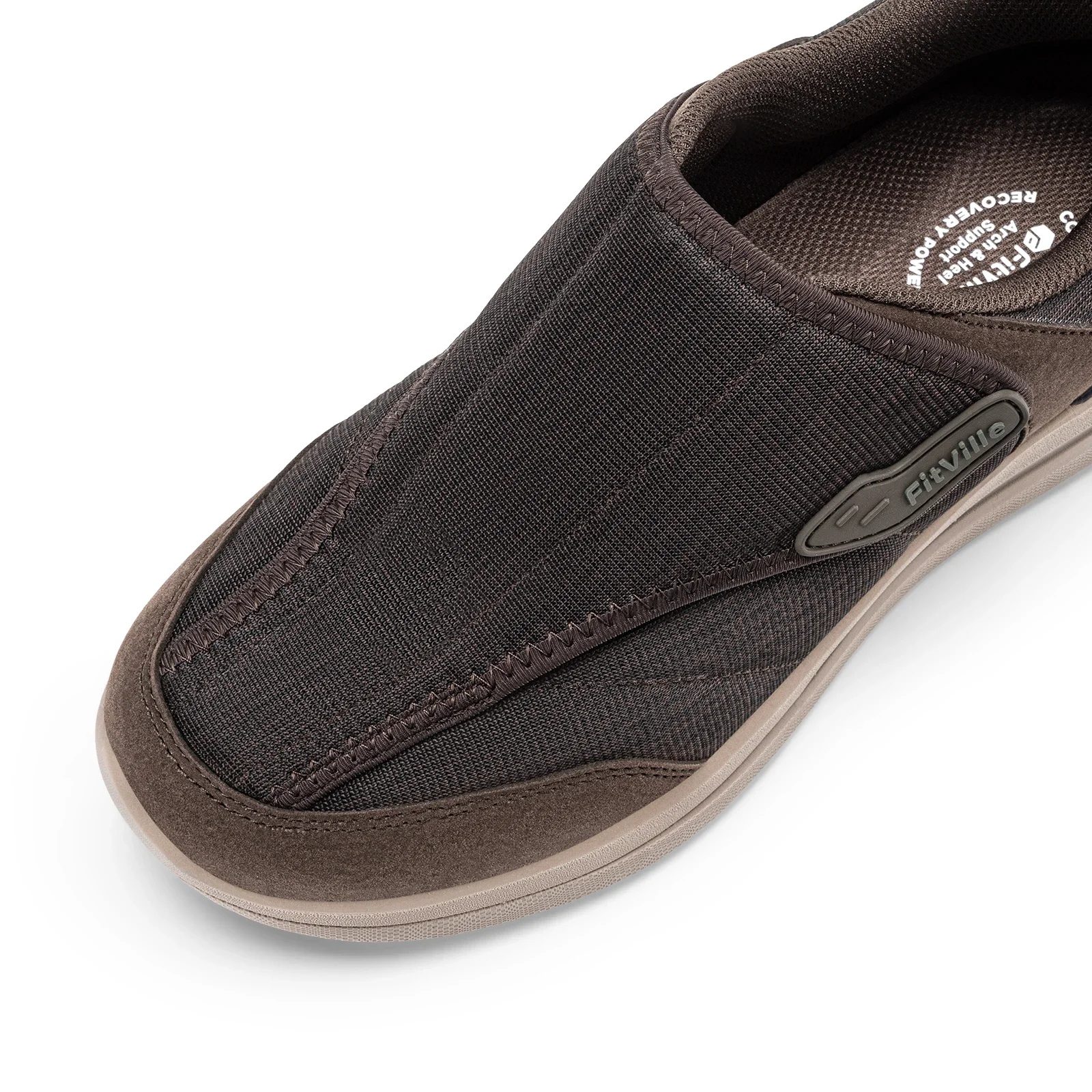 Fitville Men'S Diabetic Shoes Casual Orthopedics Extra Wide Feet Swollen Slip-On Shoes For Elderly Foot Pain Relief Neuropathy