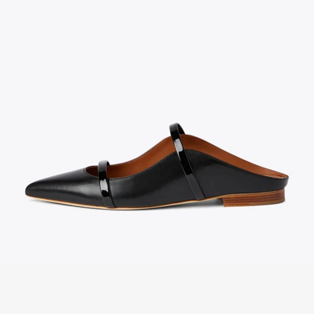 Arden Furtado Summer Burgundy One-word Band Mules Pointed Toe Shallow Pull-on Mixed Colors Fashion Flats Slippers