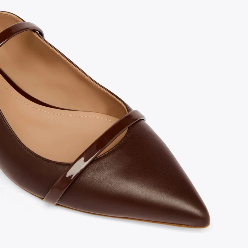 Arden Furtado Summer Burgundy One-word Band Mules Pointed Toe Shallow Pull-on Mixed Colors Fashion Flats Slippers