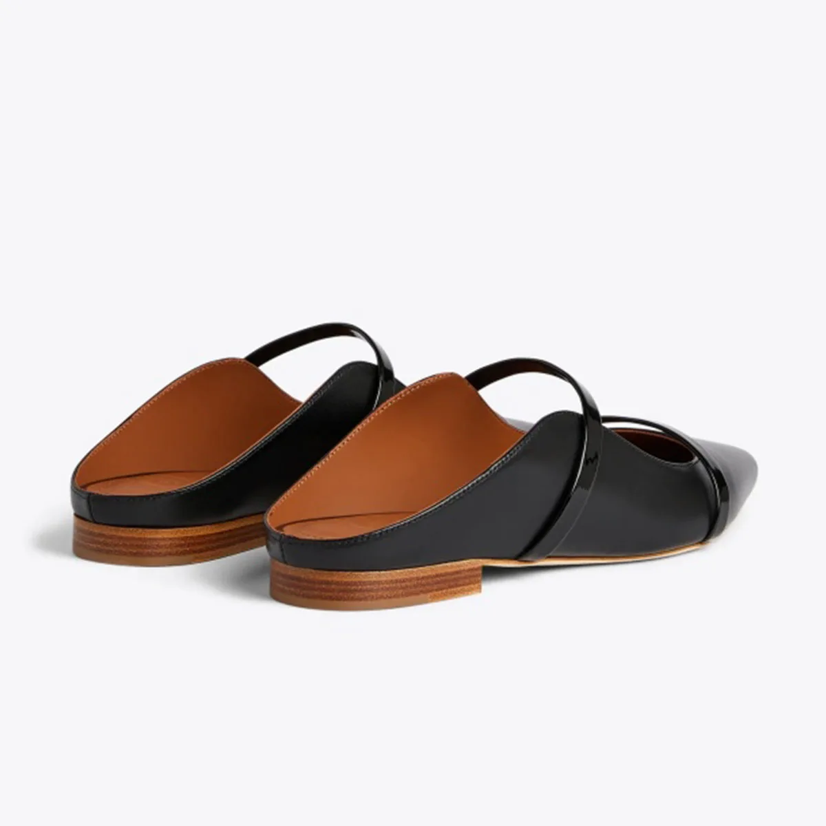 Arden Furtado Summer Burgundy One-word Band Mules Pointed Toe Shallow Pull-on Mixed Colors Fashion Flats Slippers