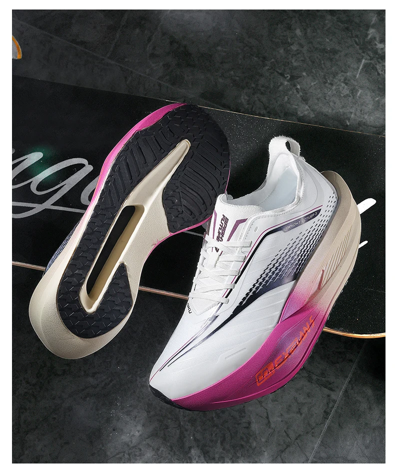 Carbon Fiber Board Running Shoes Suitable for Men's Marathon Shock-Absorbing Women's Ultra Light Chunta Sports Shoes