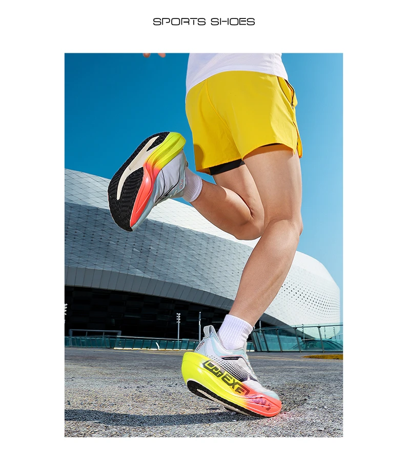 Carbon Fiber Board Running Shoes Suitable for Men's Marathon Shock-Absorbing Women's Ultra Light Chunta Sports Shoes