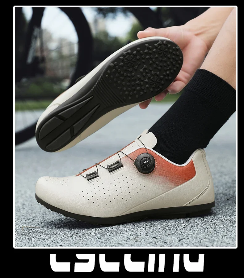 Road Cycling Shoes Flats Cleats Shoes Speed Cycling Sneaker Man Bike Shoes Women Self-Locking Non-slip Mountain Bicycle Shoe Spd