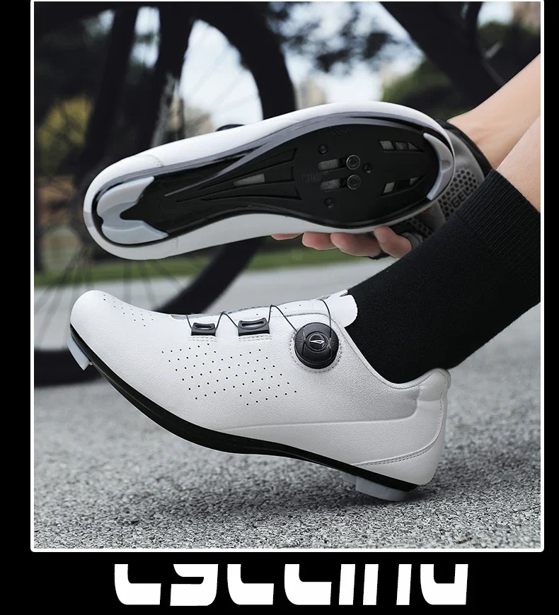 Road Cycling Shoes Flats Cleats Shoes Speed Cycling Sneaker Man Bike Shoes Women Self-Locking Non-slip Mountain Bicycle Shoe Spd