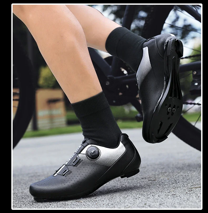 Road Cycling Shoes Flats Cleats Shoes Speed Cycling Sneaker Man Bike Shoes Women Self-Locking Non-slip Mountain Bicycle Shoe Spd