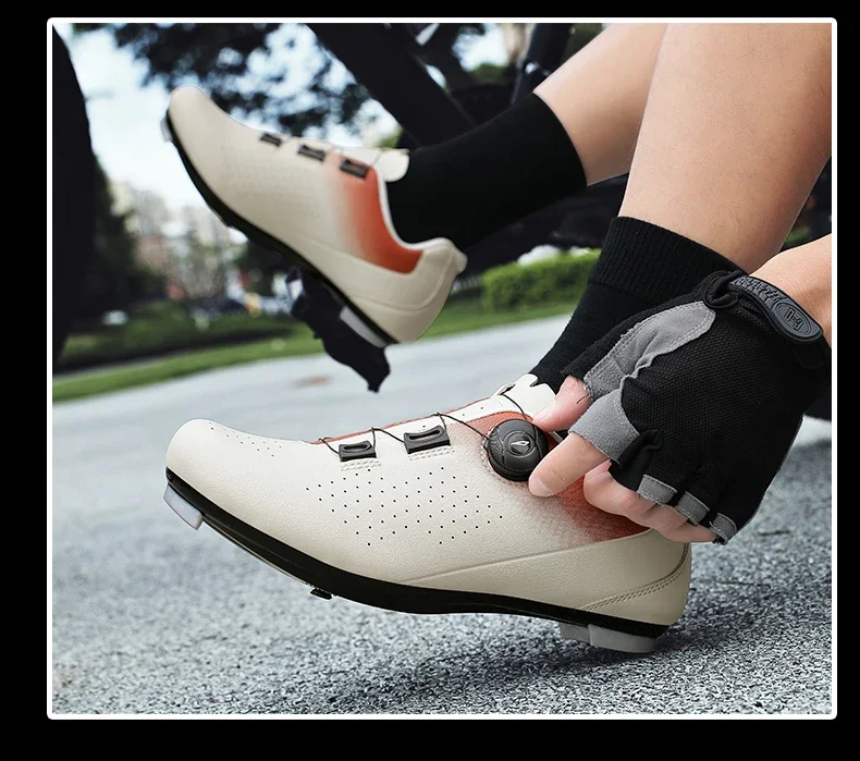 Road Cycling Shoes Flats Cleats Shoes Speed Cycling Sneaker Man Bike Shoes Women Self-Locking Non-slip Mountain Bicycle Shoe Spd