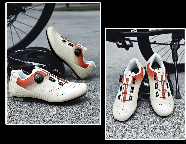 Road Cycling Shoes Flats Cleats Shoes Speed Cycling Sneaker Man Bike Shoes Women Self-Locking Non-slip Mountain Bicycle Shoe Spd
