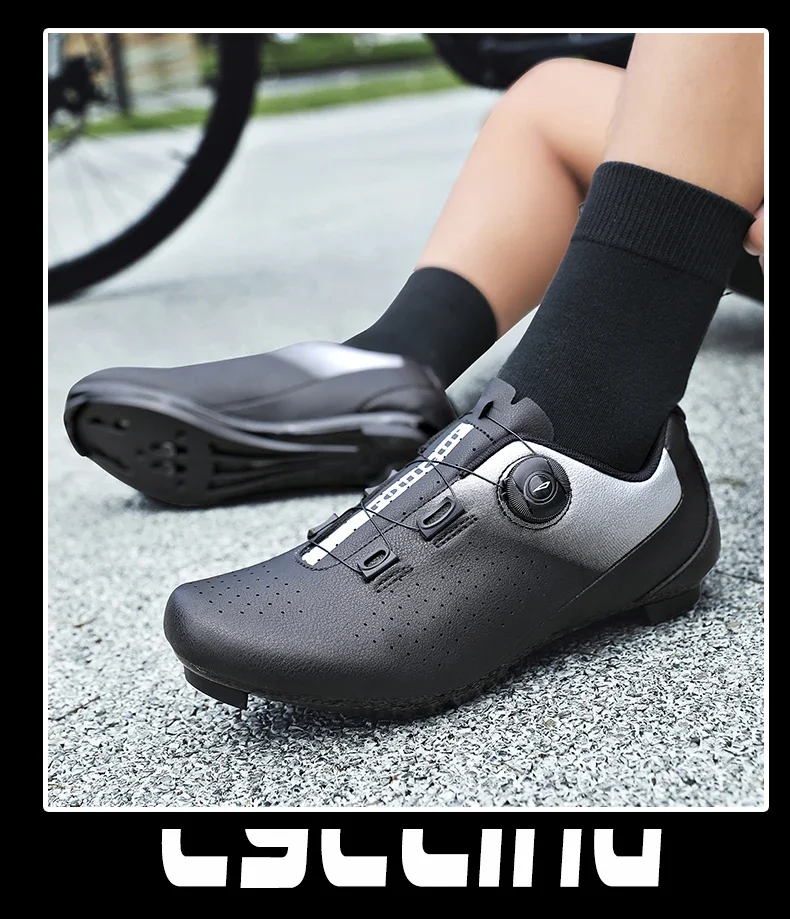 Road Cycling Shoes Flats Cleats Shoes Speed Cycling Sneaker Man Bike Shoes Women Self-Locking Non-slip Mountain Bicycle Shoe Spd