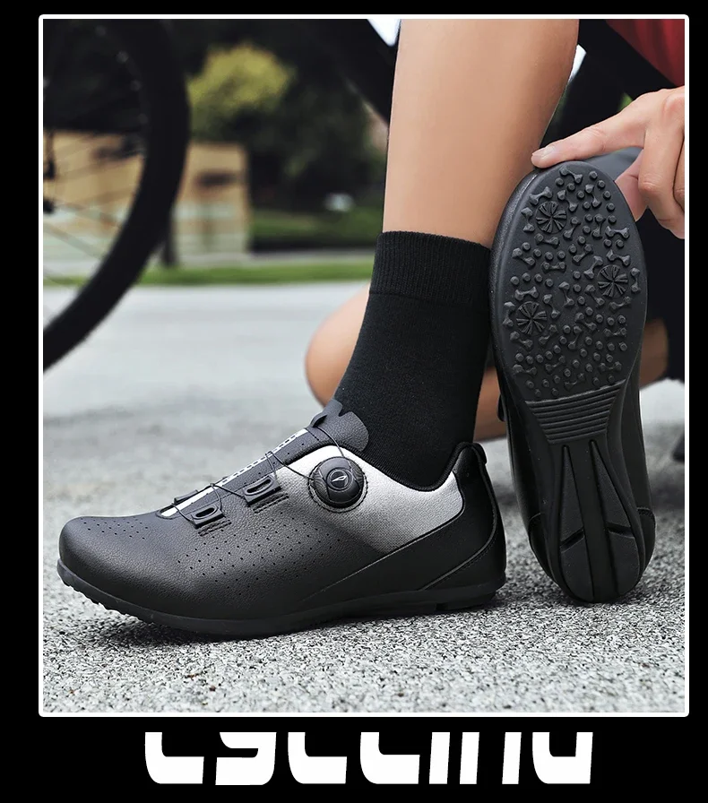 Road Cycling Shoes Flats Cleats Shoes Speed Cycling Sneaker Man Bike Shoes Women Self-Locking Non-slip Mountain Bicycle Shoe Spd