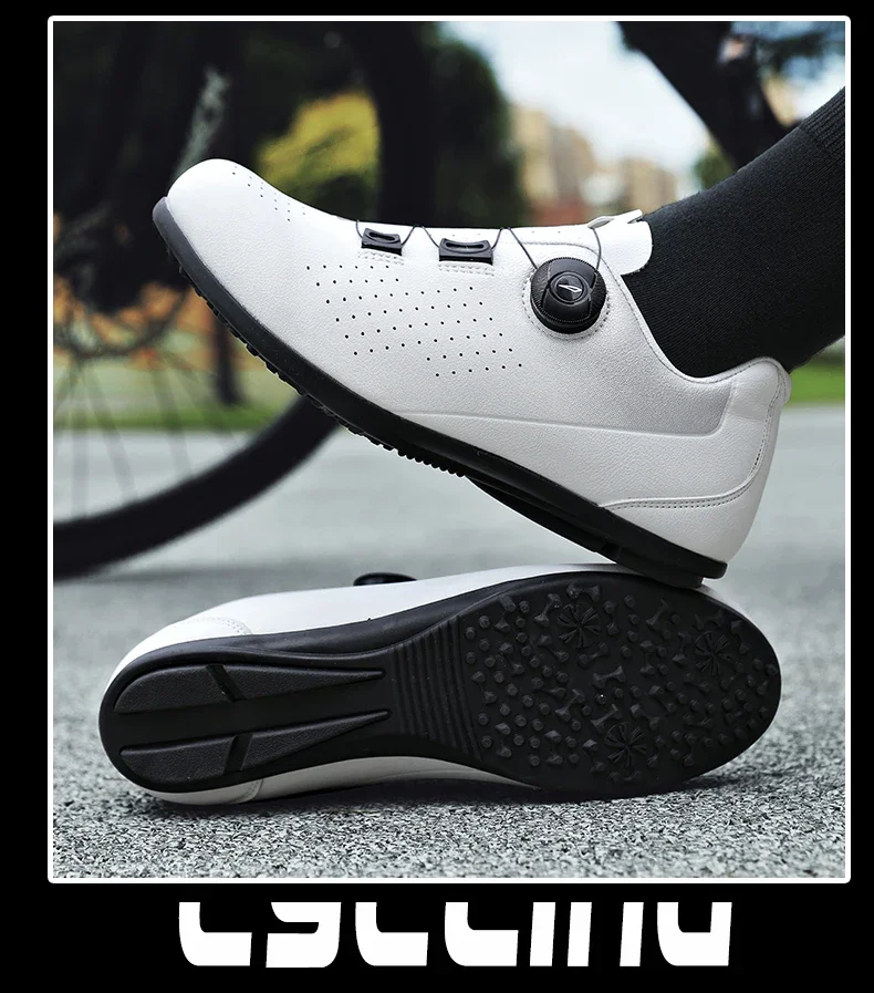Road Cycling Shoes Flats Cleats Shoes Speed Cycling Sneaker Man Bike Shoes Women Self-Locking Non-slip Mountain Bicycle Shoe Spd