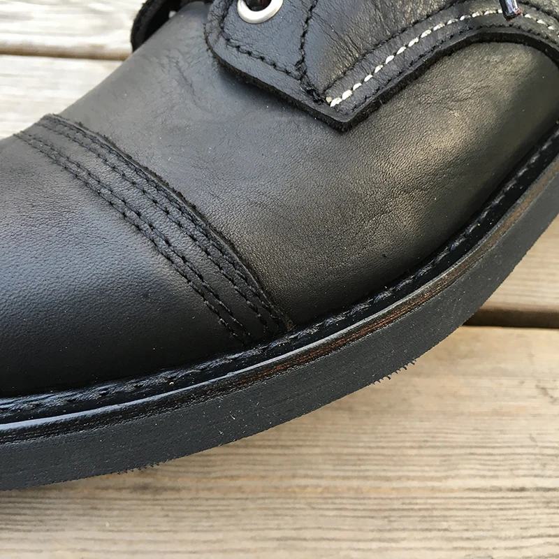 New Handmade Brand Vintage British Men Boots Cow Leather Goodyear Welted Ankle Boots Dress Wings Motorcycle Boots Tooling Desert
