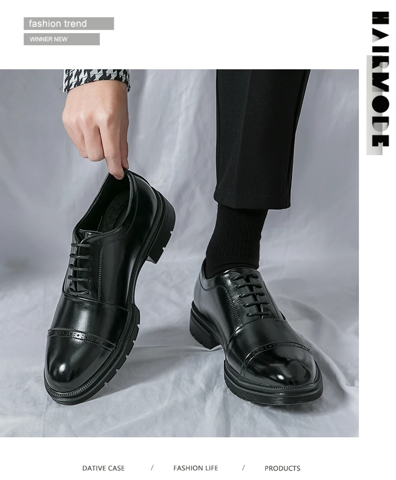 Classic Brogues Shoes Men Trend Wedding Social Leather Shoes For Men High Quality Men's Dress Shoes Casual Business Shoes Male