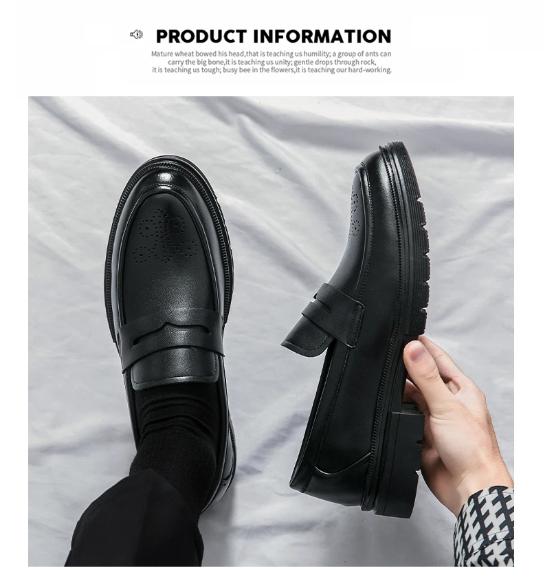 Classic Brogues Shoes Men Trend Wedding Social Leather Shoes For Men High Quality Men's Dress Shoes Casual Business Shoes Male