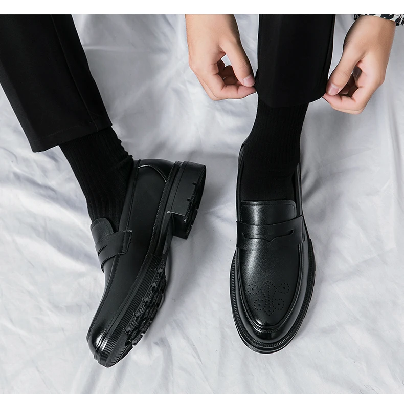 Classic Brogues Shoes Men Trend Wedding Social Leather Shoes For Men High Quality Men's Dress Shoes Casual Business Shoes Male