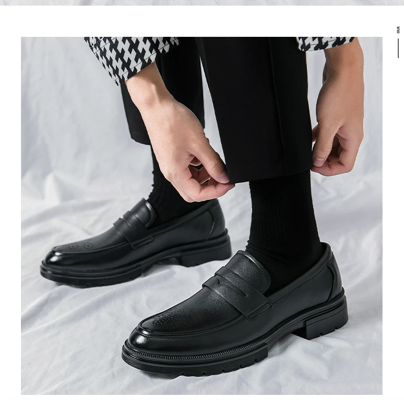 Classic Brogues Shoes Men Trend Wedding Social Leather Shoes For Men High Quality Men's Dress Shoes Casual Business Shoes Male