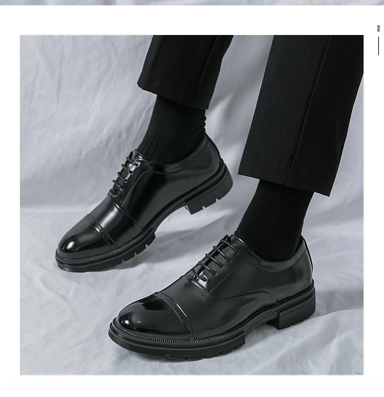 Classic Brogues Shoes Men Trend Wedding Social Leather Shoes For Men High Quality Men's Dress Shoes Casual Business Shoes Male
