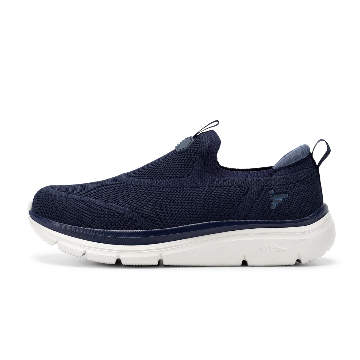 Fitington Men's Walking Shoes Extra Wide Toe Box Slip On Casual Shoes Comfortable Thick Sole Sneakers Arch Support Wide Foot