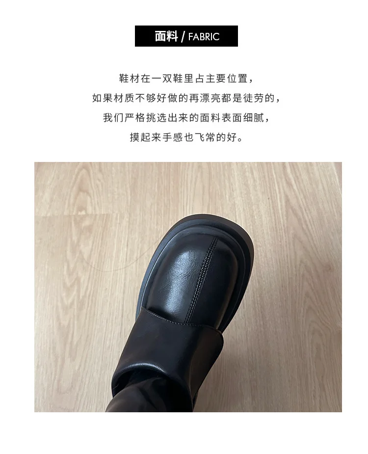Thick soled long tube boots 2025 new autumn and winter high tube boots V-mouth pants boots stack boots knight boots