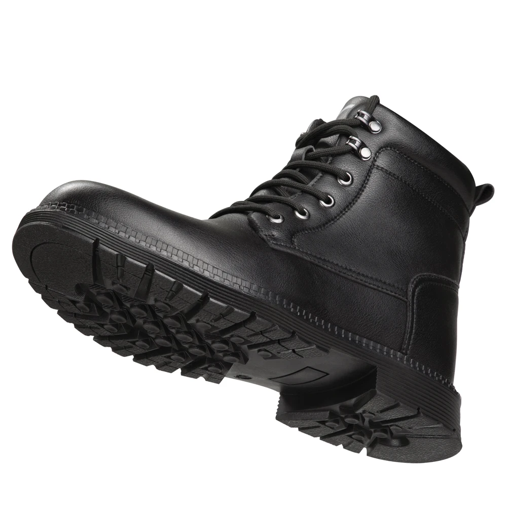 Men Leather Boots Warm Winter Boots Safety Shoes Men Waterproof Work Boots Puncture-Proof Indestructible Shoes Security Boots