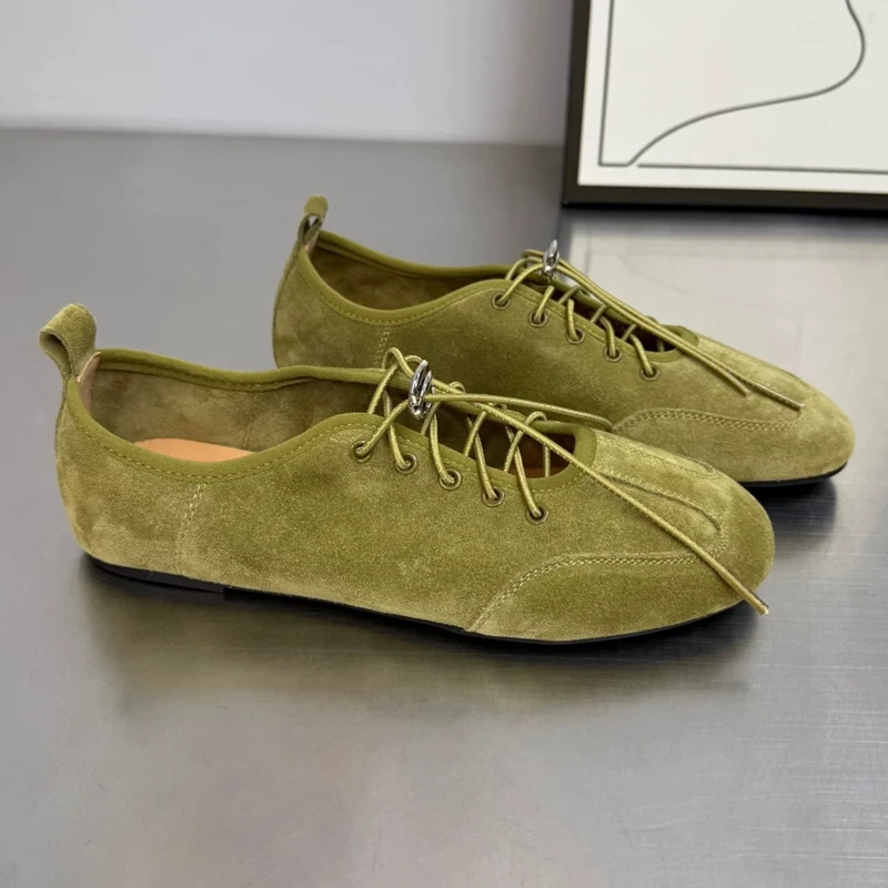AIYUQI 2026 New Women's Mary Jane Shoes Round Toe Casual Ballet Flats Women Retro Style Lace up German Style Shoes female