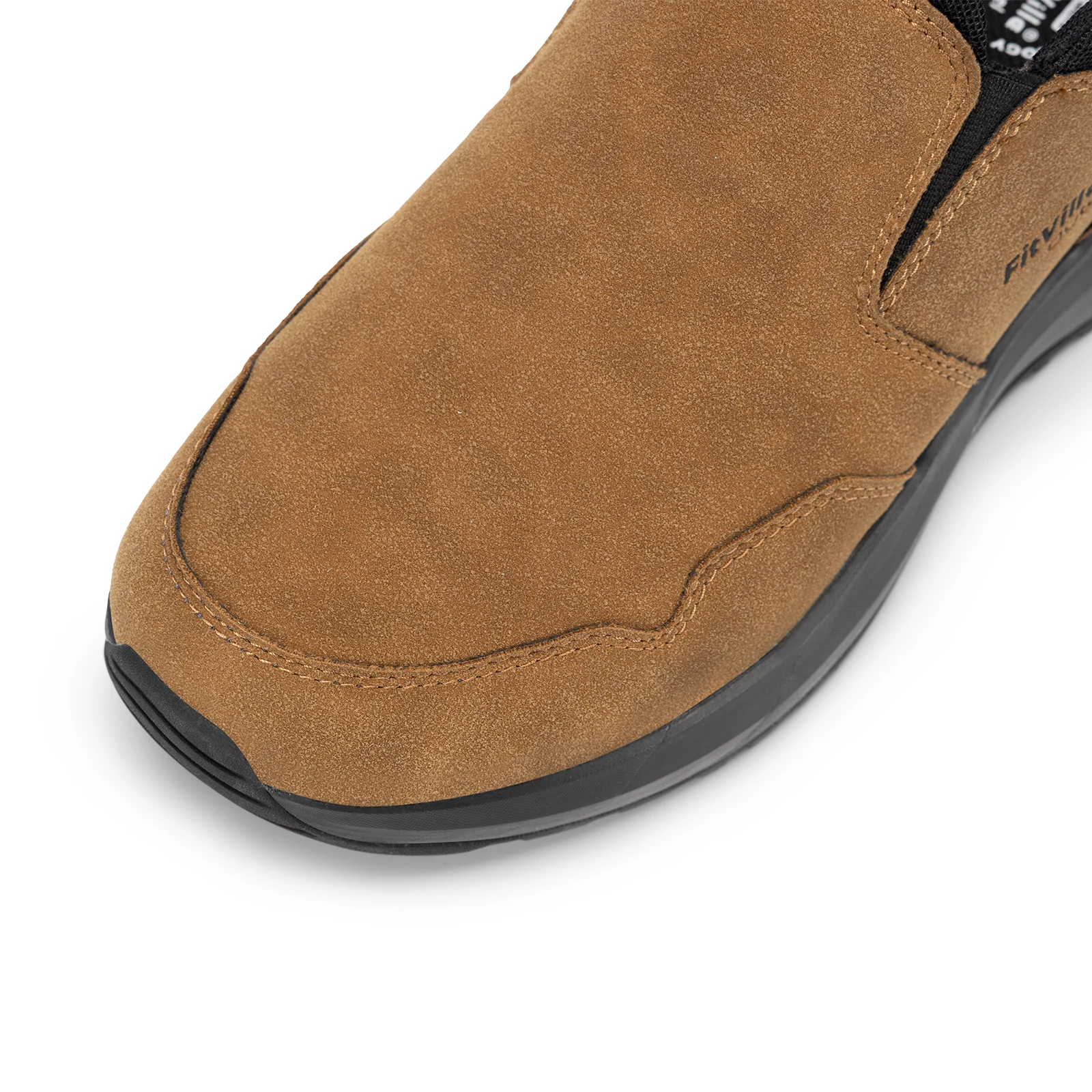 FitVille Men Extra Wide Slip On Hiking Loafers, Comfort Orthopedic Walking Sneakers with Arch Support for Outdoor Trekking Trails, Flat Feet & Foot Pain Relief