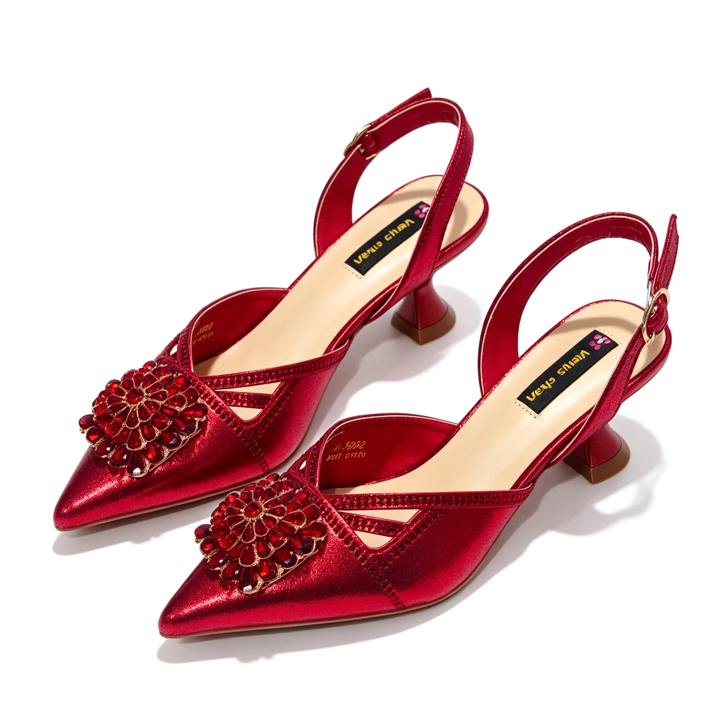 2026 New Arrival Italian-Inspired Green Rhinestone Pointed Toe Women’s High Heels with Matching Handbag Set Elegant Wedding