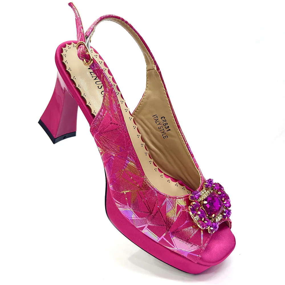 Italy Shoes and Bags Set for Woman African Women Shoes and Bags Italy Rhinestone Wedding Shoes Bags Women Pumps Luxury Party