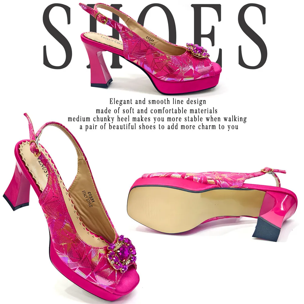 Italy Shoes and Bags Set for Woman African Women Shoes and Bags Italy Rhinestone Wedding Shoes Bags Women Pumps Luxury Party