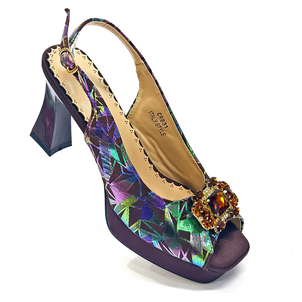 Italy Shoes and Bags Set for Woman African Women Shoes and Bags Italy Rhinestone Wedding Shoes Bags Women Pumps Luxury Party