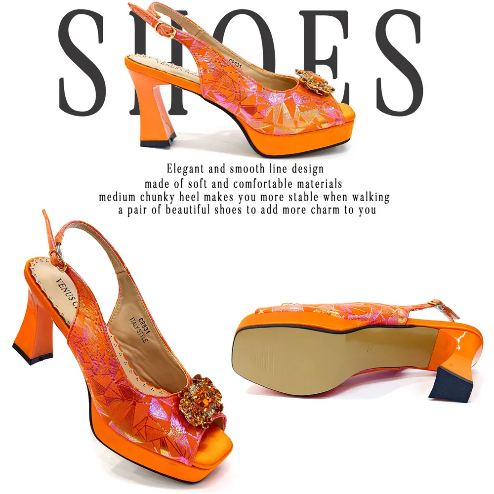 Italy Shoes and Bags Set for Woman African Women Shoes and Bags Italy Rhinestone Wedding Shoes Bags Women Pumps Luxury Party
