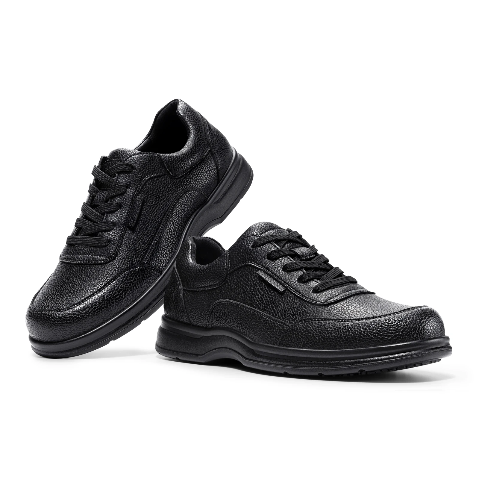 FitVille Men's Dress Shoes Wide Toe Casual Oxford Shoes for Men Walking Business Sneakers Arch Support Comfortable Lightweight