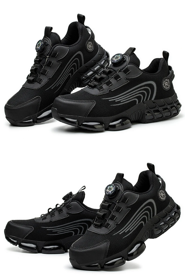 Durable Men's Safety Shoes Fashion Men's Work Boots Anti Smash Piercing Resistant Factory Outdoor Comfort Footwear For Men
