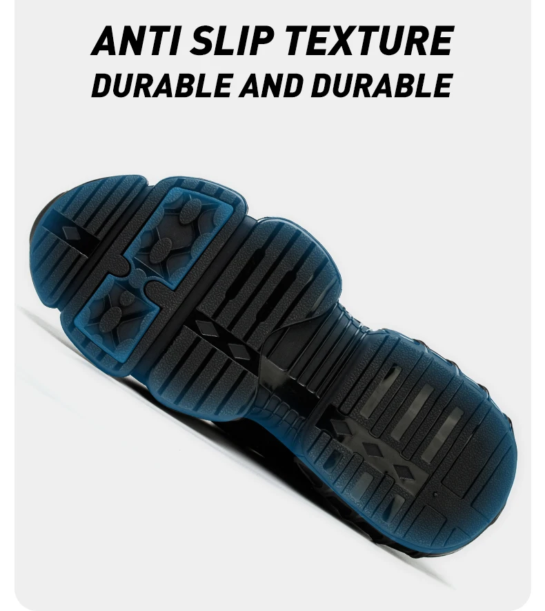 Durable Men's Safety Shoes Fashion Men's Work Boots Anti Smash Piercing Resistant Factory Outdoor Comfort Footwear For Men