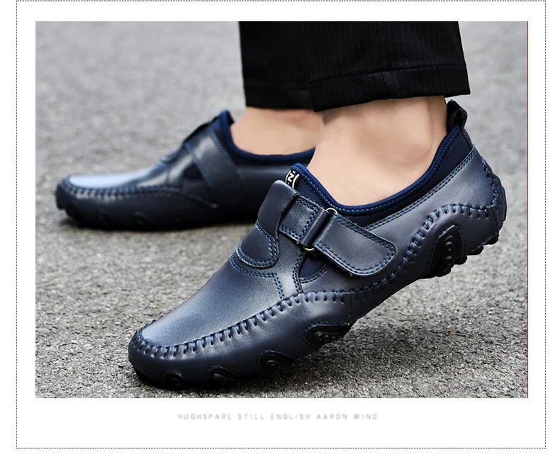 DEKABR Fashion Loafer Shoes Men Genuine Leather Soft Comfy Slip-on Moccasins Handmade Man Casual Shoes Drive Walk Luxury Leisure
