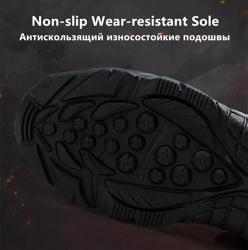 Outdoor Waterproof Safety Shoes Security Steel Toe Cap Men's Boots Working Steel Toe Anti-Smashing Men's Work Boots Size 47