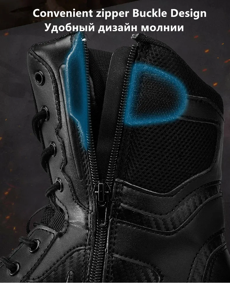 Outdoor Waterproof Safety Shoes Security Steel Toe Cap Men's Boots Working Steel Toe Anti-Smashing Men's Work Boots Size 47