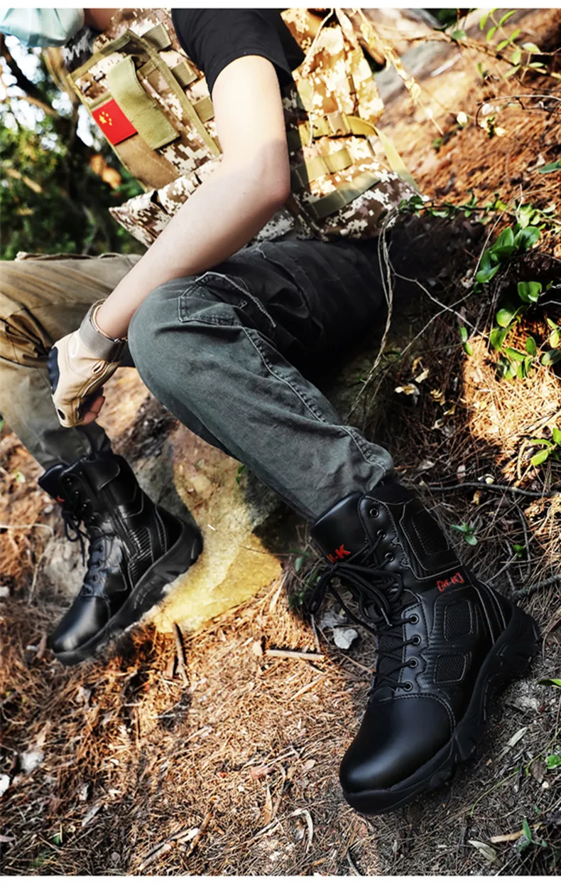 Outdoor Waterproof Safety Shoes Security Steel Toe Cap Men's Boots Working Steel Toe Anti-Smashing Men's Work Boots Size 47