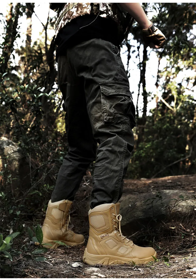 Outdoor Waterproof Safety Shoes Security Steel Toe Cap Men's Boots Working Steel Toe Anti-Smashing Men's Work Boots Size 47