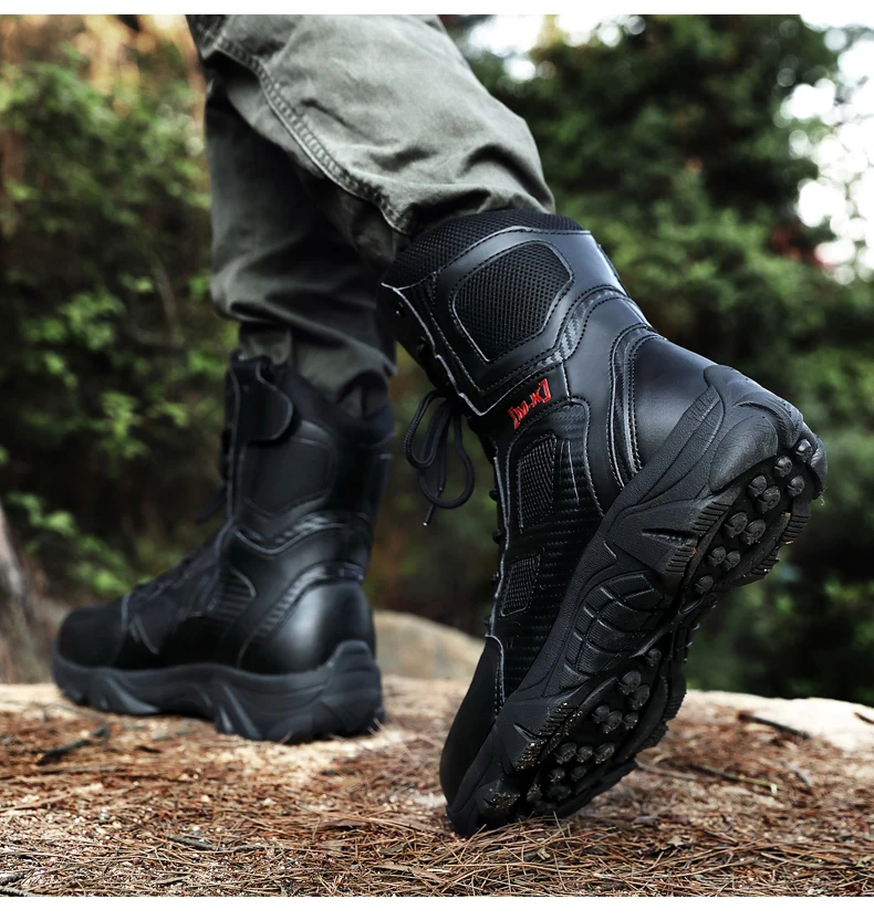 Outdoor Waterproof Safety Shoes Security Steel Toe Cap Men's Boots Working Steel Toe Anti-Smashing Men's Work Boots Size 47
