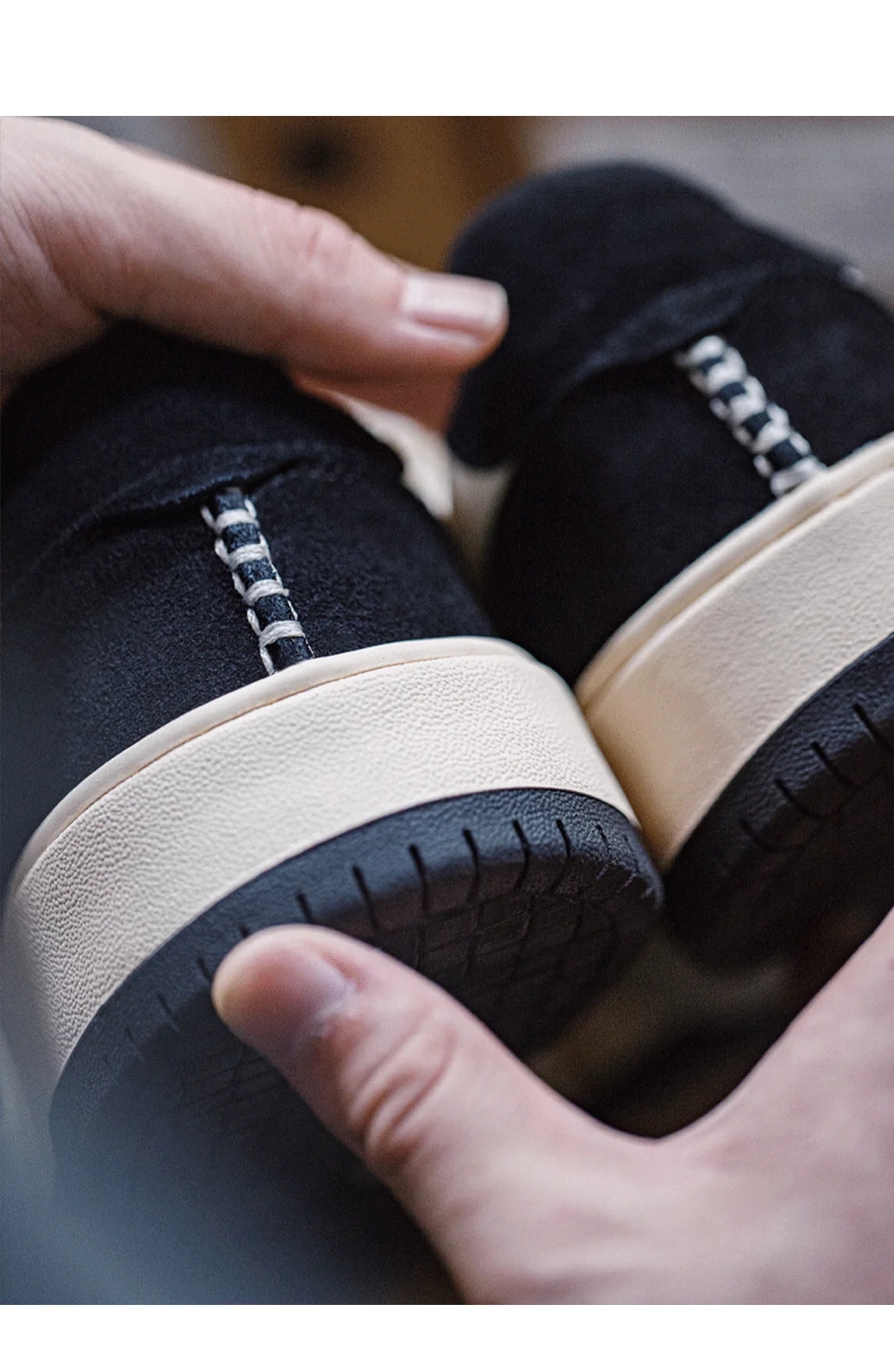 Maden New Casual Low-Top Black and White Spliced Sneakers Men's Versatile Sports Shoes for Autumn Lace-up Skateboarding Shoes