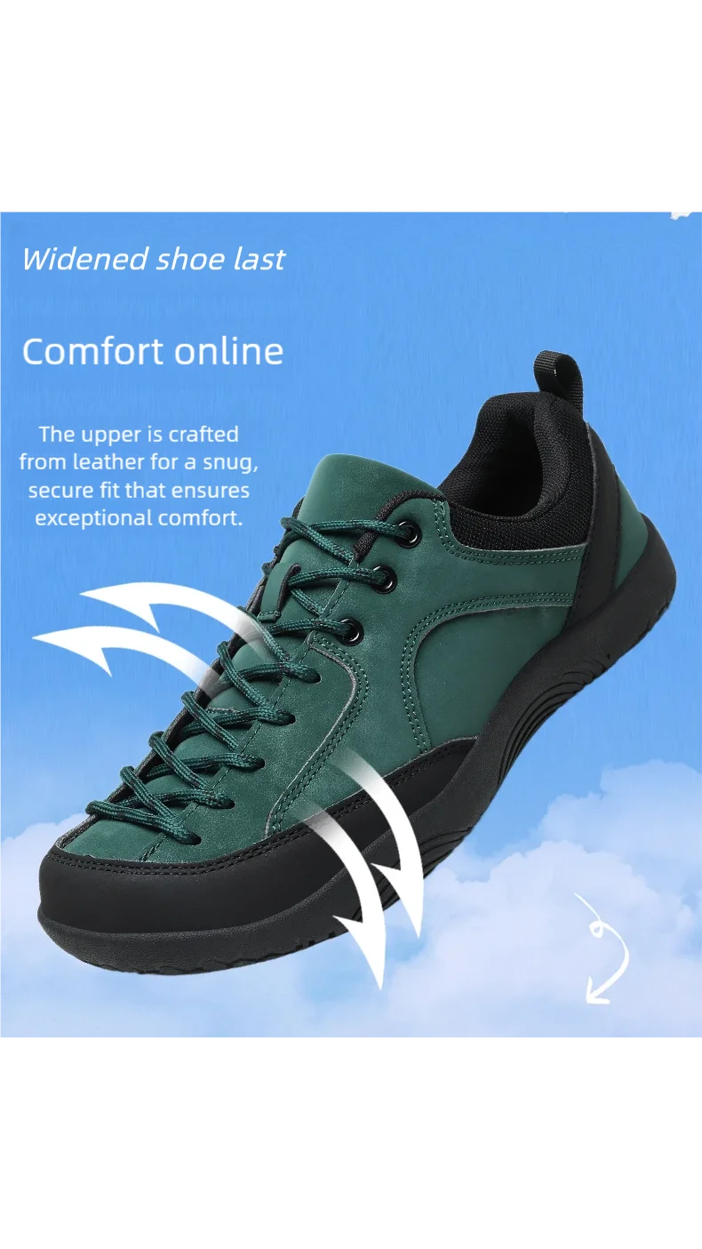 Unisex Barefoot Wide Toe Running Shoes Minimalist Artificial Leather Walking Sneakers Lace Up Lightweight Breathable Shoes
