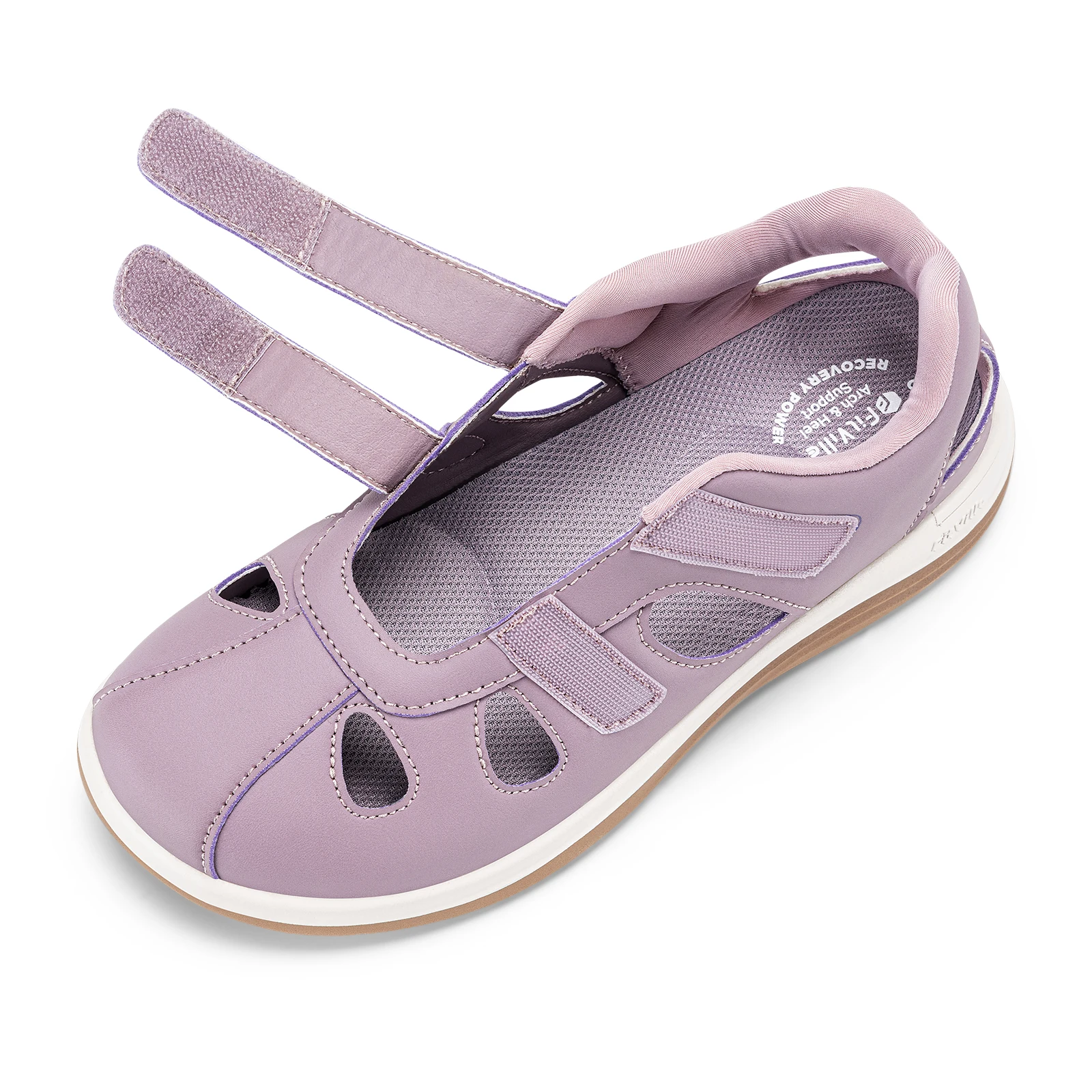 FitVille Women's Summer Sandals Wide Orthopedic Sandal Comfort Walking Shoes with Arch Support Slippers Diabetic Swollen Feet