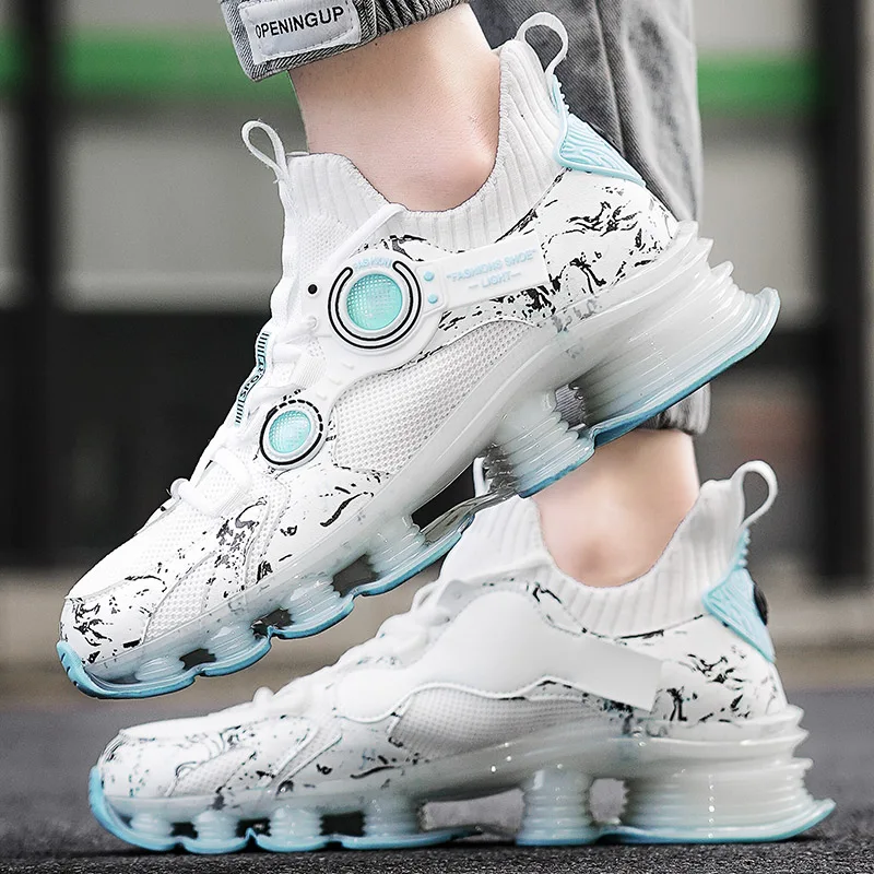 YRZL Men Sneakers Tenis Luxury Designer Shoes Mens High Quality Platform Sneakers Fashion Blade Loafers Running Shoes for Men