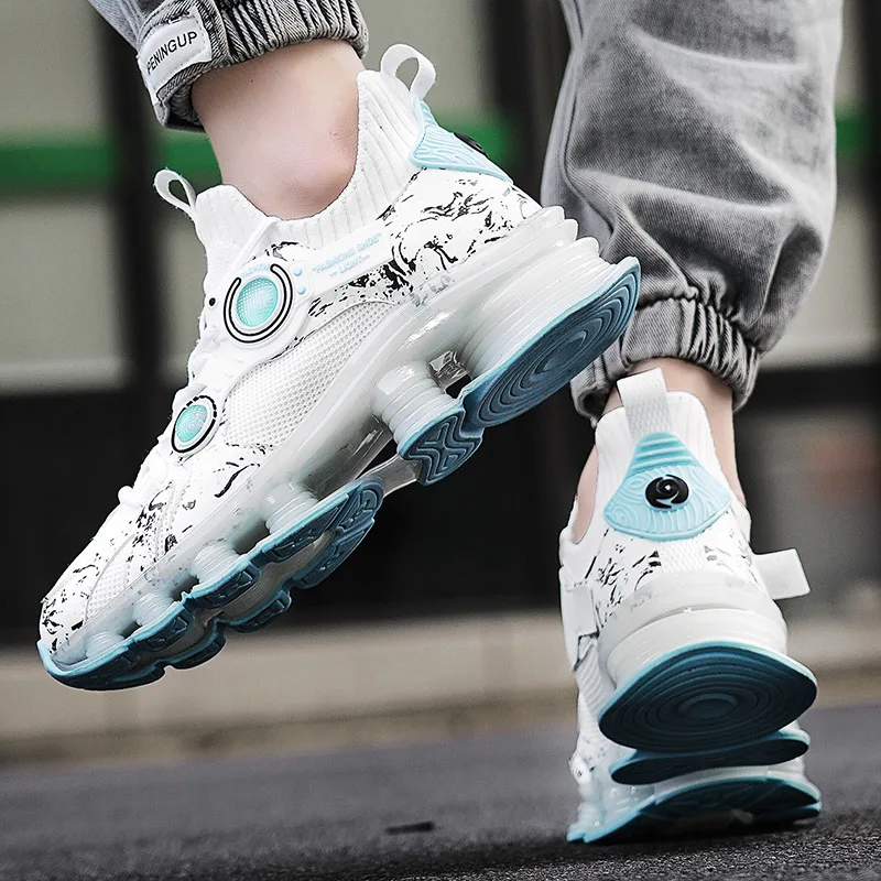 YRZL Men Sneakers Tenis Luxury Designer Shoes Mens High Quality Platform Sneakers Fashion Blade Loafers Running Shoes for Men